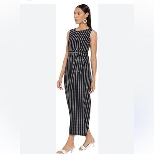 Elegant Black Striped jumpsuit